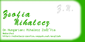 zsofia mihalecz business card